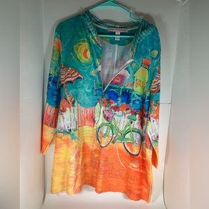 Women’s Leona Lovegrove Bealls summer light weight zip up hoodie